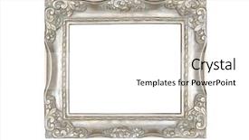  Presentation with gold frame - Audience pleasing presentation theme consisting of light gold carved picture frame backdrop and a white colored foreground