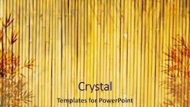  Presentation with golden light - Presentation enhanced with light golden bamboo background great for any project frame of bamboo-leaves background please take a look at my similar bamboo-images background and a yellow colored foreground