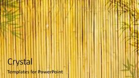  Presentation with golden light - Beautiful slides featuring light golden bamboo background great for any project frame of bamboo-leaves background backdrop and a yellow colored foreground