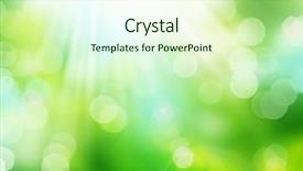  Presentation with blurred bokeh - Beautiful presentation theme featuring light green - beautiful nature bokeh blurred background backdrop and a soft green colored foreground