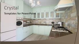  Presentation with light green - Presentation featuring light-green-modern-white-kitchen background and a light gray colored foreground