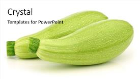  Presentation with light green moving - Colorful PPT theme enhanced with turkish zucchini's cucurbita pepo backdrop and a white colored foreground