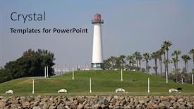 Presentation with light - Amazing presentation design having light-house-a-light-house backdrop and a light blue colored foreground