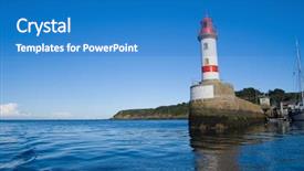  Presentation with tide - Slides featuring light house in a britton landscape in high tide background and a teal colored foreground