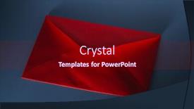  Presentation with envelope - PPT theme having light-imitating-from-within background and a wine colored foreground