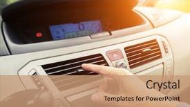  Presentation with driver - Cool new slide deck with light in modern car backdrop and a coral colored foreground