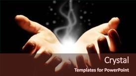  Presentation with human - Presentation consisting of light in the human hands background and a tawny brown colored foreground