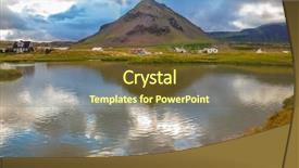  Presentation with region - Audience pleasing presentation theme consisting of light in the polar region backdrop and a  colored foreground