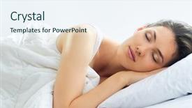  Presentation with swimming beautiful girl swims underwater - PPT theme with light morning - beautiful girl sleeps background and a sky blue colored foreground