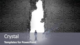  Presentation with light - PPT theme featuring light of way in wall background and a  colored foreground