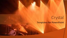  Presentation with free music - Presentation design consisting of light-on-a-free-music background and a gold colored foreground