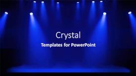  Presentation with light blue - Presentation design consisting of light-on-a-free-stage background and a navy blue colored foreground