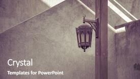  Presentation with old style - Cool new slides with light on the lamp post backdrop and a gray colored foreground