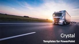  Presentation with road light - Audience pleasing PPT layouts consisting of light on the road transportation backdrop and a tawny brown colored foreground