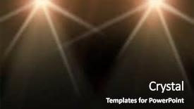  Presentation with empty stage - Amazing PPT layouts having light on wooden floor backdrop and a black colored foreground