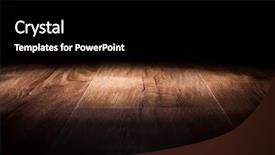  Presentation with empty stage - Audience pleasing presentation design consisting of light on wooden floor backdrop and a black colored foreground