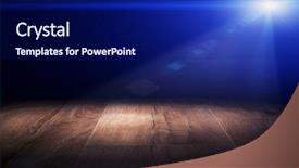  Presentation with empty stage - Presentation featuring light on wooden floor background and a navy blue colored foreground