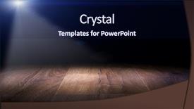  Presentation with empty stage - Colorful PPT theme enhanced with flock of black headed gulls perched on a fence backdrop and a dark gray colored foreground