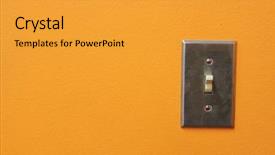  Presentation with electric - Theme enhanced with light orange - electric switch with space background and a gold colored foreground