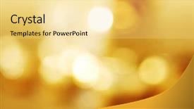  Presentation with golden light - Audience pleasing PPT theme consisting of light orange - golden bokeh background close up backdrop and a blonde colored foreground