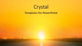  Presentation with asphalt road - Beautiful presentation design featuring light orange - most asphalt road shallow depth backdrop and a light gray colored foreground