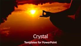  Presentation with mother doing yoga kids - Presentation theme having light orange - woman doing yoga at sunset background and a wine colored foreground