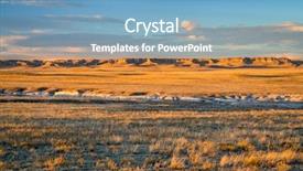  Presentation with national - Presentation design featuring light over pawnee national grassland background and a teal colored foreground