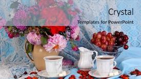  Presentation with gentle - Cool new presentation theme with light painting - gentle autumn still life backdrop and a light blue colored foreground