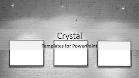  Presentation with white brick - Colorful PPT theme enhanced with light painting - three frames on brick white backdrop and a light gray colored foreground