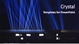  Presentation with performance - Cool new PPT layouts with light performance show at roof backdrop and a navy blue colored foreground