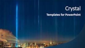  Presentation with pole - Presentation theme having light poles natural phenomenon appears background and a dark gray colored foreground