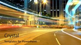  Presentation with city night - Audience pleasing slide deck consisting of light pollution - busy city night backdrop and a gold colored foreground