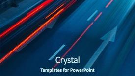  Presentation with reflection - Cool new PPT theme with light pollution - glass wall of office backdrop and a ocean colored foreground