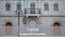  Presentation with windows doors - Beautiful PPT theme featuring light post - detail of old chinese style backdrop and a  colored foreground
