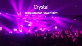  Presentation with concert - Beautiful slide set featuring light purple - blur shot of crowd backdrop and a violet colored foreground