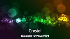  Presentation with colorful circles - Colorful PPT theme enhanced with light purple - bright colorful abstract bokeh circles backdrop and a black colored foreground