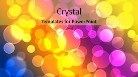  Presentation with circle - Theme enhanced with light purple - circle bokeh background and a yellow colored foreground