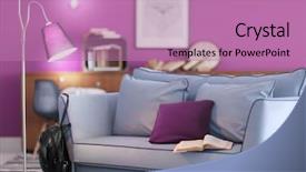  Presentation with modern color - Amazing PPT theme having light purple - lilac color accent in modern backdrop and a coral colored foreground