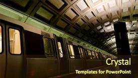  Presentation with metro rail - Cool new PPT layouts with light rail - metro station interior in washington backdrop and a wine colored foreground