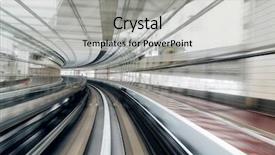  Presentation with tunnel - PPT layouts consisting of light rail - motion of train passing though background and a light gray colored foreground