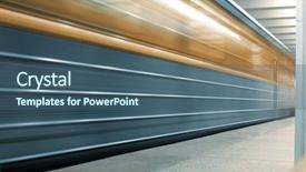  Presentation with metro rail - Presentation enhanced with light rail - moving metro train background and a ocean colored foreground