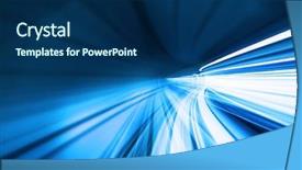  Presentation with moving fast train track - Slide deck having light rail - train moving fast in tunnel background and a navy blue colored foreground