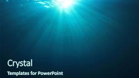  Presentation with underwater - Theme consisting of light rays - underwater background in ocean background and a navy blue colored foreground