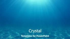  Presentation with light rays - Slide deck enhanced with light rays - underwater background sunbeams in ocean background and a ocean colored foreground