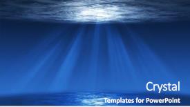  Presentation with underwater - PPT theme having light rays - underwater scene background and a teal colored foreground