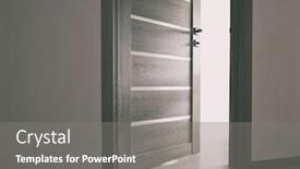  Presentation with open door - Colorful presentation enhanced with light-revealing-through-the-half backdrop and a gray colored foreground