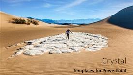  Presentation with light waves - Slide deck with light-sand-waves background and a coral colored foreground