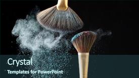  Presentation with thin film nano particles - Presentation having light scattering - thick professional brush and loose background and a ocean colored foreground
