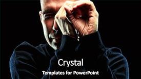  Presentation with black man - Presentation theme with light shadows - close-up portrait of a man background and a  colored foreground