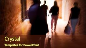 Presentation with motion - Audience pleasing slides consisting of light shadows - walking people blurred motion high backdrop and a tawny brown colored foreground